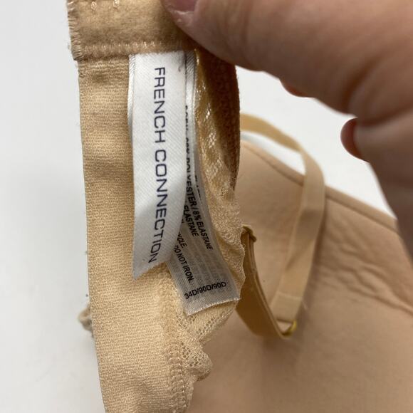 French Connection Bra Womens Sz 34D Wireless Nude - Picture 4 of 4